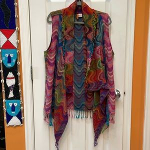 Anu woven vest with tassels - small